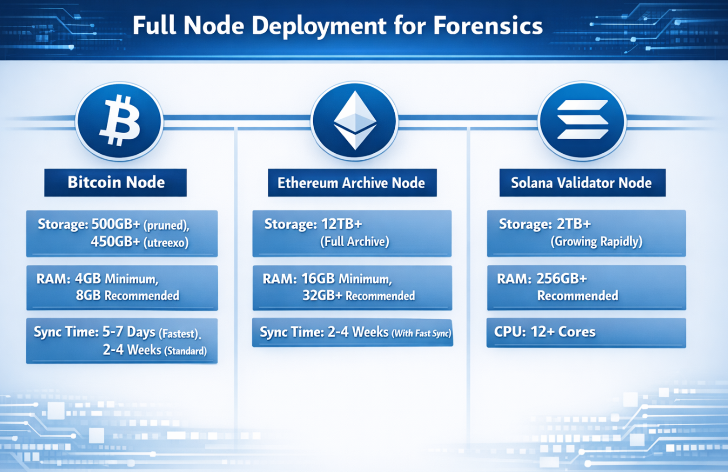Full Node Deployment for Forensics